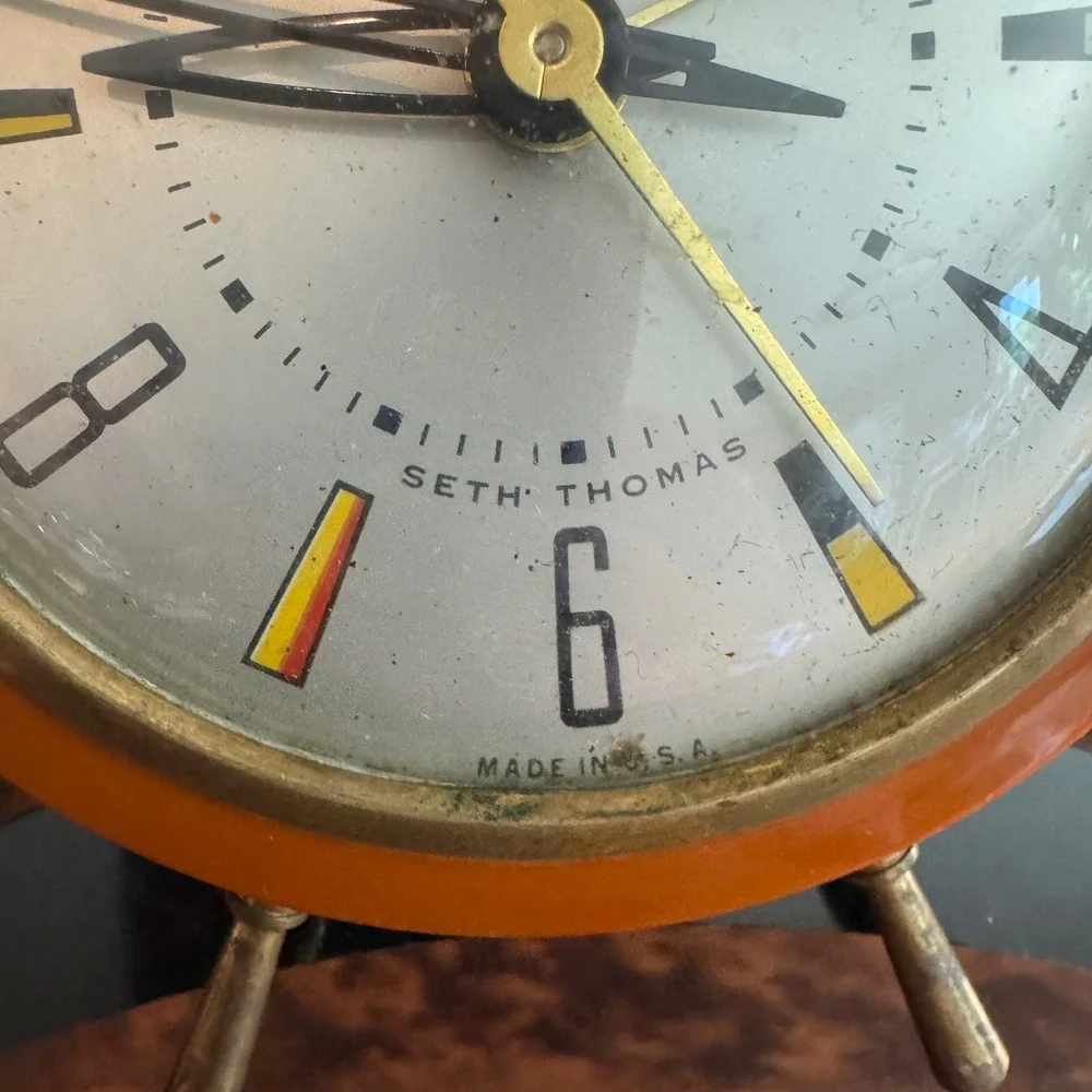 Vintage Seth Thomas Rudder Clock Mid Century Modern Nautical Decor E925-003‎